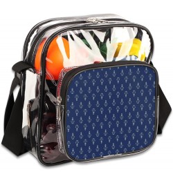 Anchor Axe Stadium-Approved Clear Crossbody Bag with Colorful Print Design Anchor Blue $12.00 Crossbody Bags