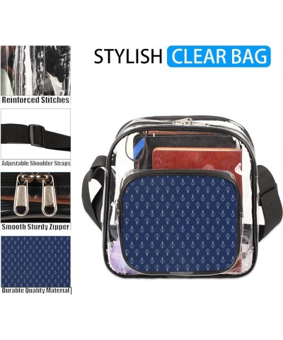 Anchor Axe Stadium-Approved Clear Crossbody Bag with Colorful Print Design Anchor Blue $12.00 Crossbody Bags