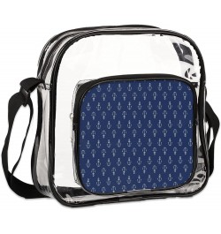 Anchor Axe Stadium-Approved Clear Crossbody Bag with Colorful Print Design Anchor Blue $12.00 Crossbody Bags