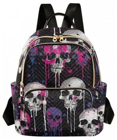 Chinese New Year Dragon Dance Polyester Backpack Quilted Backpack Purse for Women Skulls Painted on Black Medium $17.49 Backp...