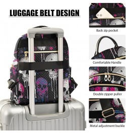 Chinese New Year Dragon Dance Polyester Backpack Quilted Backpack Purse for Women Skulls Painted on Black Medium $17.49 Backp...