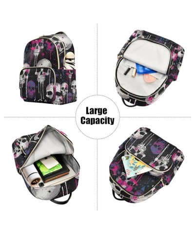 Chinese New Year Dragon Dance Polyester Backpack Quilted Backpack Purse for Women Skulls Painted on Black Medium $17.49 Backp...