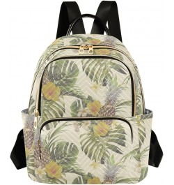 Tropical Flowers Pineapple Palm Leaf Monstera Women Backpack Purse Shoulder Bag Color Small $19.13 Backpacks