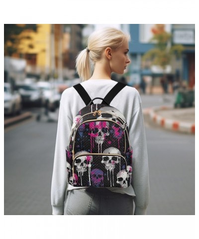 Chinese New Year Dragon Dance Polyester Backpack Quilted Backpack Purse for Women Skulls Painted on Black Medium $17.49 Backp...