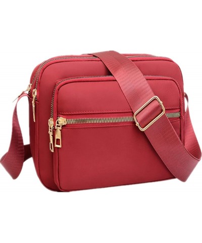 Small Nylon Crossbody Bags for Women, Messenger Bag Travel Purses and Waterproof Shoulder Handbags Pocketbooks Deep Red $10.7...