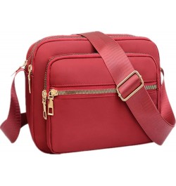 Small Nylon Crossbody Bags for Women, Messenger Bag Travel Purses and Waterproof Shoulder Handbags Pocketbooks Deep Red $10.7...