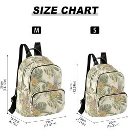 Tropical Flowers Pineapple Palm Leaf Monstera Women Backpack Purse Shoulder Bag Color Small $19.13 Backpacks