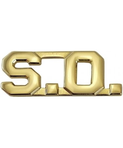 Law Enforcement Die Struck Letters, 2 Posts & Clutch Backs, Pairs, 1/2" High, Standard Issue Gold-Plated S.O. $10.33 Clutches