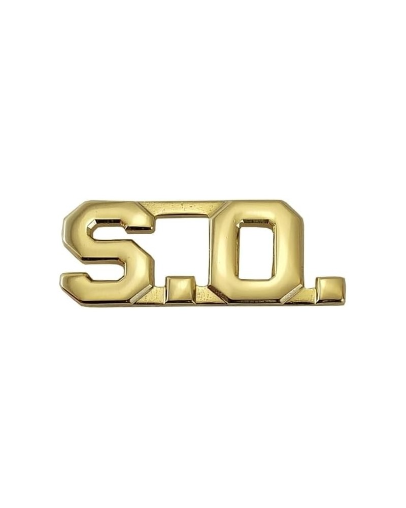 Law Enforcement Die Struck Letters, 2 Posts & Clutch Backs, Pairs, 1/2" High, Standard Issue Gold-Plated S.O. $10.33 Clutches