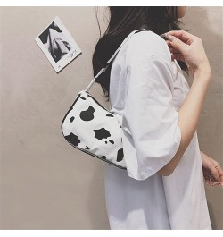 Women Retro Classic Clutch Shoulder Bag Cow Leopard Print Mini Handbag Purse with Zipper Closure Canvas-cow White $7.69 Clutches