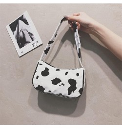 Women Retro Classic Clutch Shoulder Bag Cow Leopard Print Mini Handbag Purse with Zipper Closure Canvas-cow White $7.69 Clutches