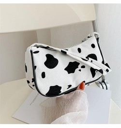 Women Retro Classic Clutch Shoulder Bag Cow Leopard Print Mini Handbag Purse with Zipper Closure Canvas-cow White $7.69 Clutches