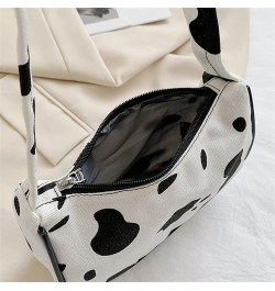 Women Retro Classic Clutch Shoulder Bag Cow Leopard Print Mini Handbag Purse with Zipper Closure Canvas-cow White $7.69 Clutches