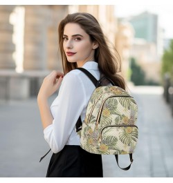 Tropical Flowers Pineapple Palm Leaf Monstera Women Backpack Purse Shoulder Bag Color Small $19.13 Backpacks