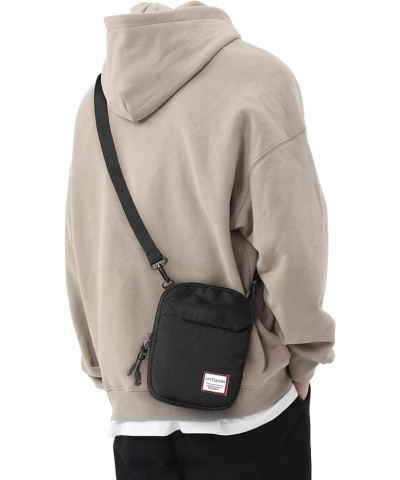 Mini Crossbody Bag Shoulder Bag for Men, Small Messenger Satchel Bag for Women Black $11.00 Shoulder Bags