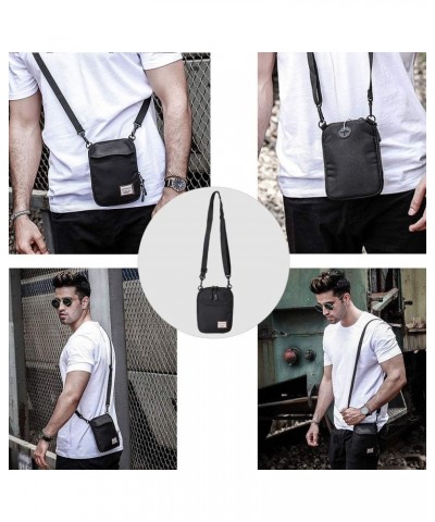 Mini Crossbody Bag Shoulder Bag for Men, Small Messenger Satchel Bag for Women Black $11.00 Shoulder Bags