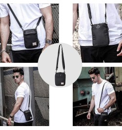 Mini Crossbody Bag Shoulder Bag for Men, Small Messenger Satchel Bag for Women Black $11.00 Shoulder Bags