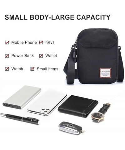 Mini Crossbody Bag Shoulder Bag for Men, Small Messenger Satchel Bag for Women Black $11.00 Shoulder Bags