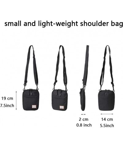 Mini Crossbody Bag Shoulder Bag for Men, Small Messenger Satchel Bag for Women Black $11.00 Shoulder Bags