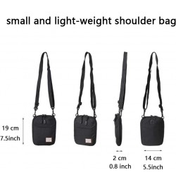 Mini Crossbody Bag Shoulder Bag for Men, Small Messenger Satchel Bag for Women Black $11.00 Shoulder Bags