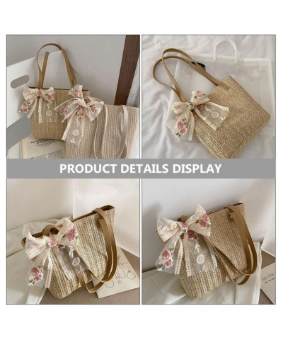 2pcs Woven Bag Womens Cross Body Sling Bag Straw Tote Bag Summer Purse Straw Bags for Women Beach Lady Straw Handbag Beach Ha...