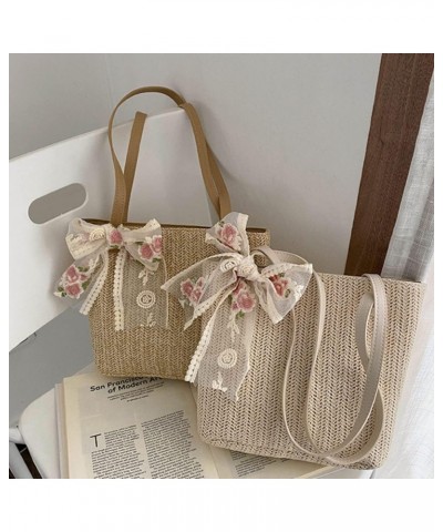 2pcs Woven Bag Womens Cross Body Sling Bag Straw Tote Bag Summer Purse Straw Bags for Women Beach Lady Straw Handbag Beach Ha...