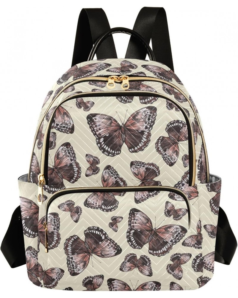 Butterflies Fashion Backpack Purse for Women Multipurpose Casual Daypack with Multi Pockets & Secured Zipper Ladies Gift for ...