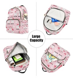 Women Backpack Valentines Llama Heart Cute Anti-Theft Travel Backpack with Luggage Belt Lightweight Handbag Lady Purse Roomy ...