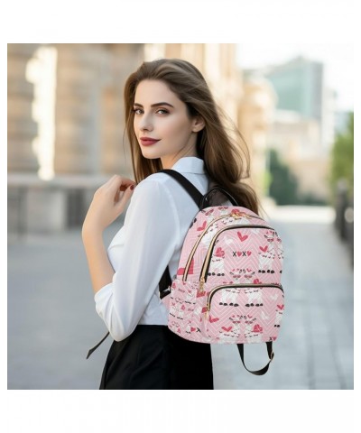 Women Backpack Valentines Llama Heart Cute Anti-Theft Travel Backpack with Luggage Belt Lightweight Handbag Lady Purse Roomy ...