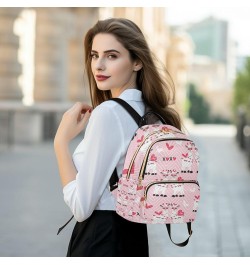 Women Backpack Valentines Llama Heart Cute Anti-Theft Travel Backpack with Luggage Belt Lightweight Handbag Lady Purse Roomy ...