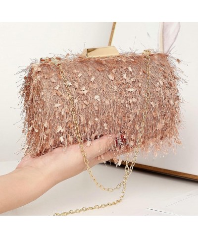 Clutch Purses for Women Evening Bag Tassel Hobo Handbag Shouder Crossbody Bag with Chain for Wedding Party Silver $12.38 Even...