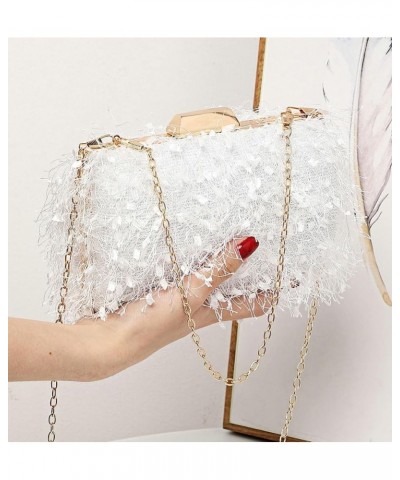 Clutch Purses for Women Evening Bag Tassel Hobo Handbag Shouder Crossbody Bag with Chain for Wedding Party Silver $12.38 Even...