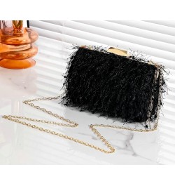 Clutch Purses for Women Evening Bag Tassel Hobo Handbag Shouder Crossbody Bag with Chain for Wedding Party Silver $12.38 Even...