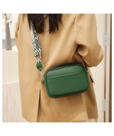 Crossbody Bag for Women, Genuine Leather Handbag Adjustable Wide Strap Ladies Cross Body Bag Green $19.68 Crossbody Bags