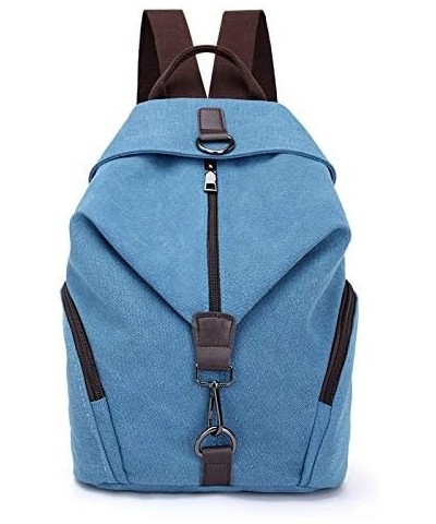 Women Casual Large-Capacity Outdoor Cycling Travel Canvas Bag Retro Convertible Crossbody Chest Bag Shoulder Light Blue $24.0...