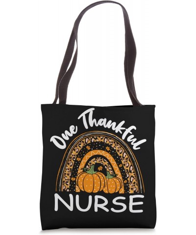 Thanksgiving Rainbow Leopard One Thankful Nurse Tote Bag $13.02 Totes