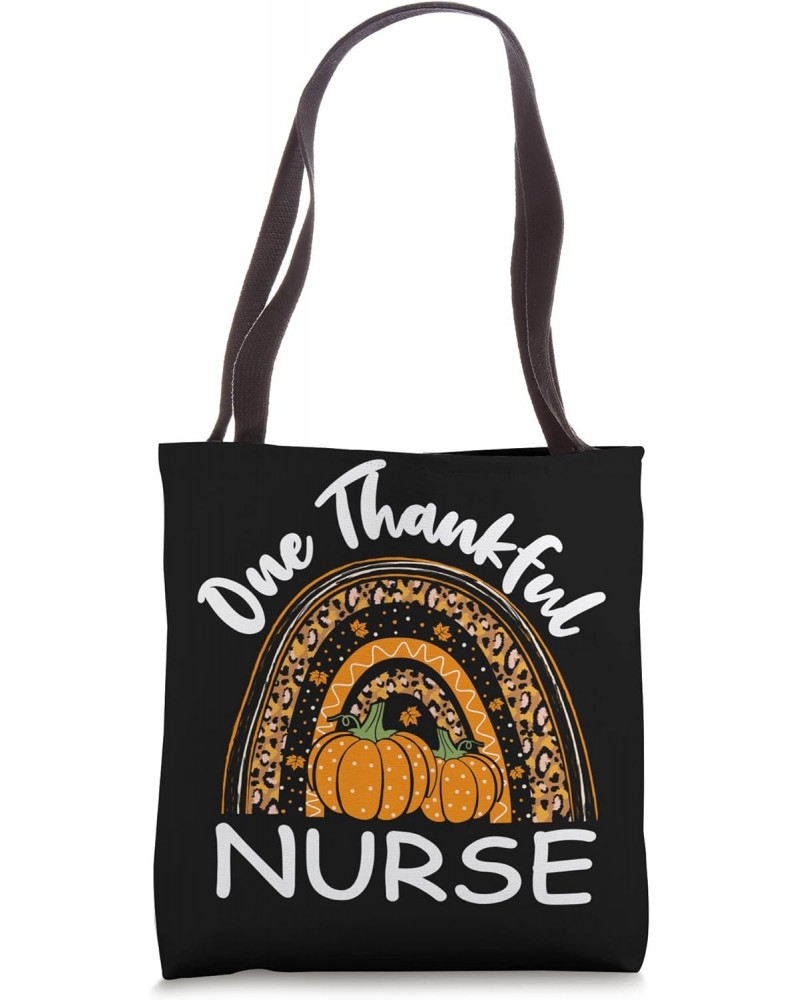 Thanksgiving Rainbow Leopard One Thankful Nurse Tote Bag $13.02 Totes