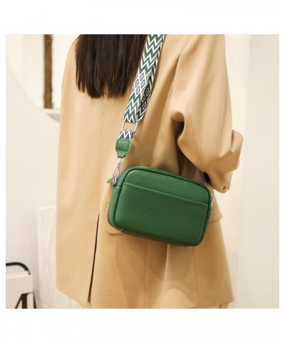 Crossbody Bag for Women, Genuine Leather Handbag Adjustable Wide Strap Ladies Cross Body Bag Green $19.68 Crossbody Bags