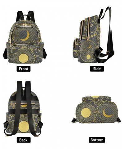 Moon Sun Stars Clouds Mini Backpack Purse for Women Travel Bag Fashion Daypack Back Pack Shoulder Bag Multicolor Medium $17.9...