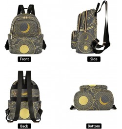 Moon Sun Stars Clouds Mini Backpack Purse for Women Travel Bag Fashion Daypack Back Pack Shoulder Bag Multicolor Medium $17.9...