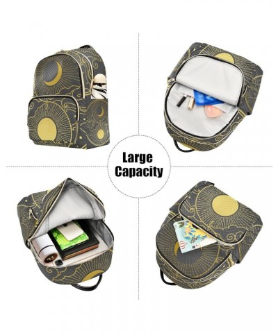 Moon Sun Stars Clouds Mini Backpack Purse for Women Travel Bag Fashion Daypack Back Pack Shoulder Bag Multicolor Medium $17.9...