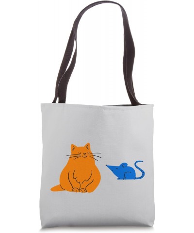 Cat And Mouse Graphic Funny Decorative Stuff Cute Decor Item Tote Bag $13.34 Totes