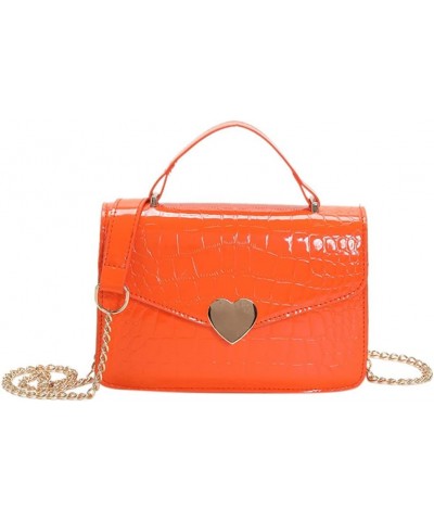 Crossbody Bags for Women Leather Quilted Shoulder Bag Top Handle Clutch Handbag, Cute Shoulder Purse 1 Orange $13.80 Shoulder...