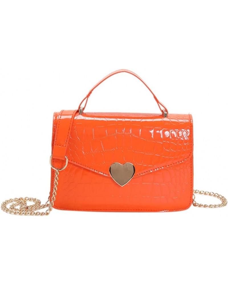 Crossbody Bags for Women Leather Quilted Shoulder Bag Top Handle Clutch Handbag, Cute Shoulder Purse 1 Orange $13.80 Shoulder...