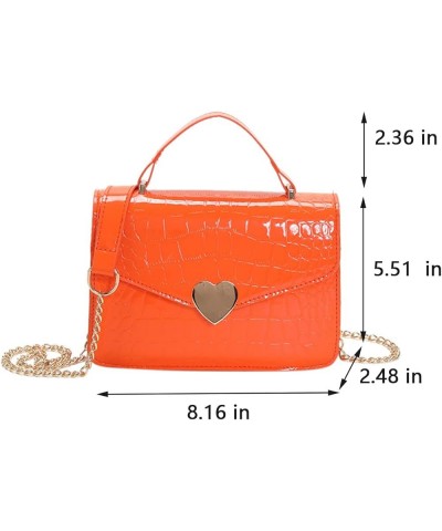 Crossbody Bags for Women Leather Quilted Shoulder Bag Top Handle Clutch Handbag, Cute Shoulder Purse 1 Orange $13.80 Shoulder...