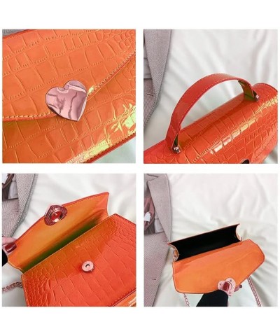 Crossbody Bags for Women Leather Quilted Shoulder Bag Top Handle Clutch Handbag, Cute Shoulder Purse 1 Orange $13.80 Shoulder...