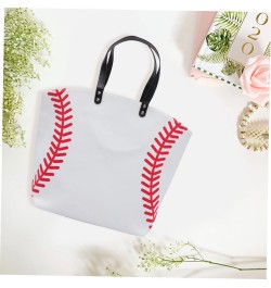 1pc Canvas Bag Hand Bags Women Bag Travel Carry on Bag for Women Over The Shoulder Purses for Baseball Tote Bag Single- Shoul...