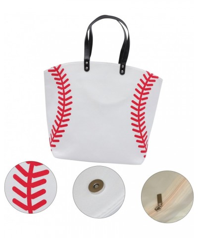 1pc Canvas Bag Hand Bags Women Bag Travel Carry on Bag for Women Over The Shoulder Purses for Baseball Tote Bag Single- Shoul...