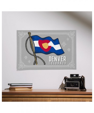 16x24 Inch Giclee Art Print Wall Decor, Denver, Colorado, Waving State Flag, State Series $23.19 Totes