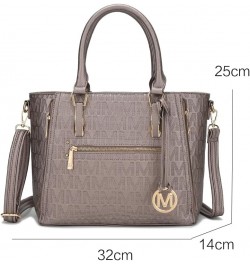 MKF Crossbody Shoulder Bag for Women – PU Leather Top Handle Pocketbook – Roomy Tote Satchel Handbag Purse M Charm Cairo Purp...